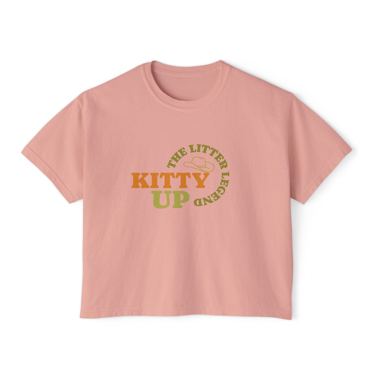 "The Litter Legend" Cute Cat Graphic Boxy T‑Shirt