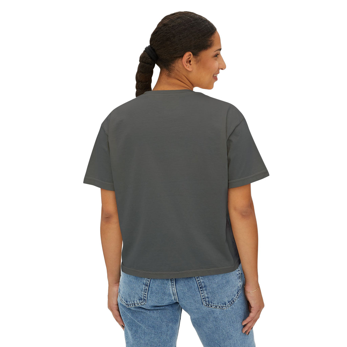 "The Litter Legend" Cute Cat Graphic Boxy T‑Shirt