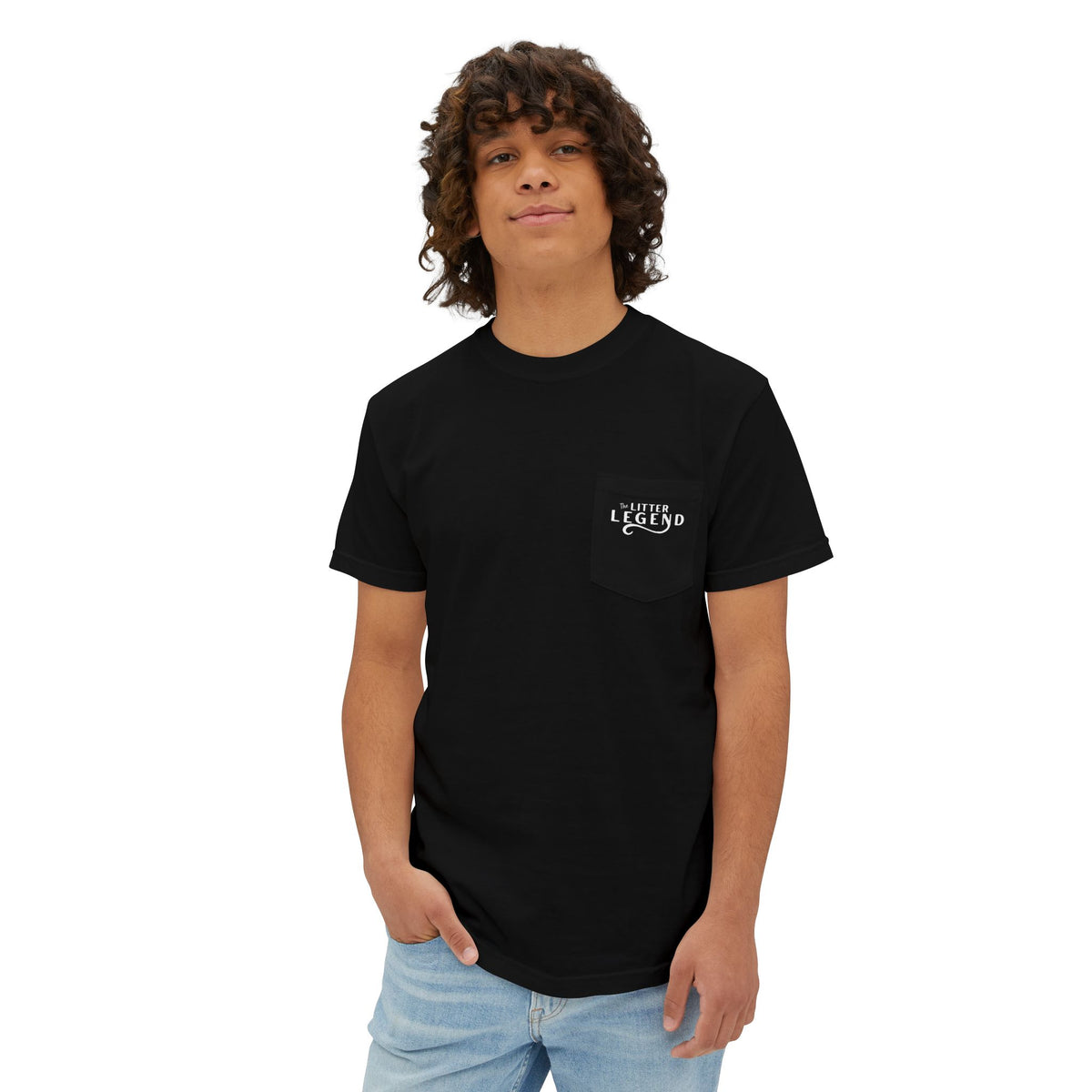Pocket T-Shirt — Retro Western Cat Graphic Tee