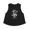 Legend Cat Crop Top — Retro Cowboy Cat Graphic Women's Crop Tank