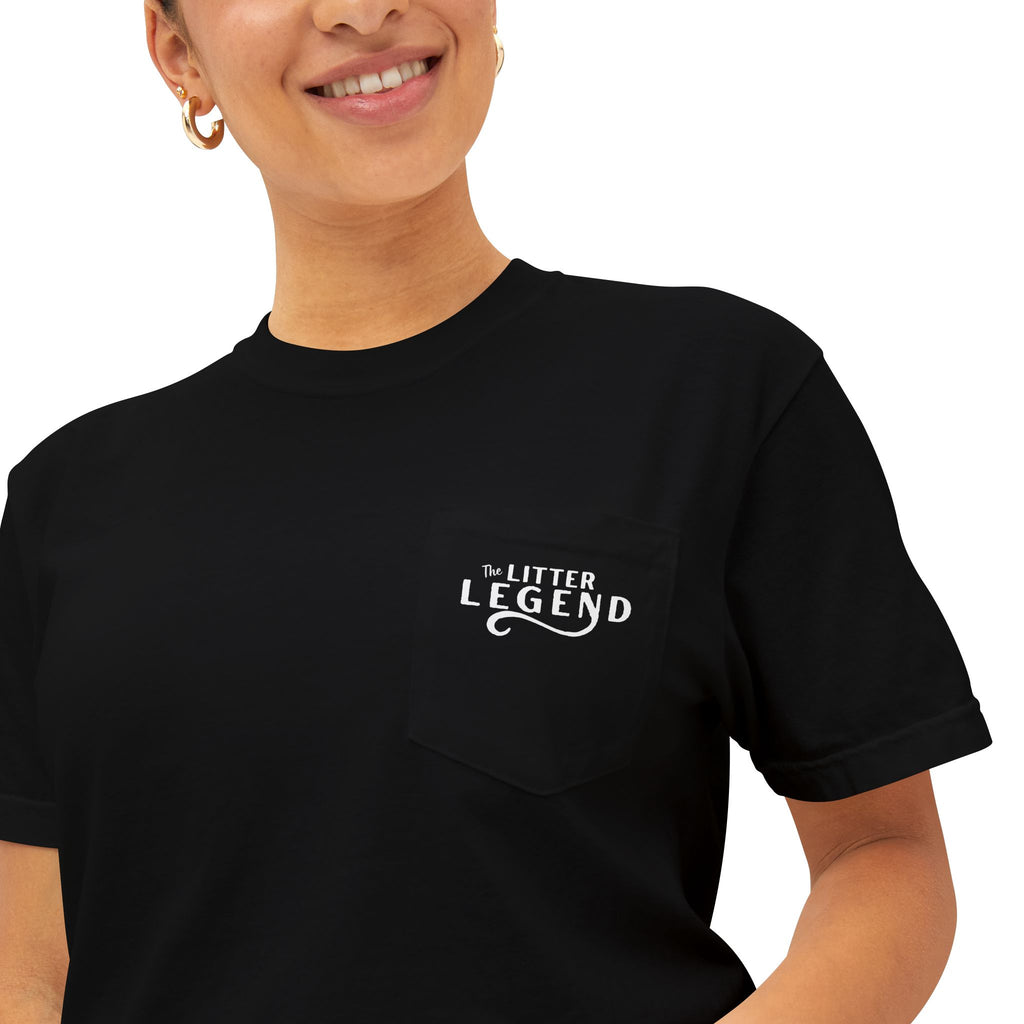 Pocket T-Shirt — Retro Western Cat Graphic Tee
