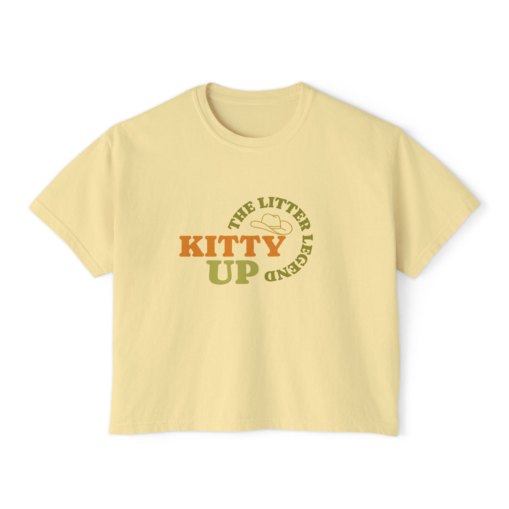 "The Litter Legend" Cute Cat Graphic Boxy T‑Shirt