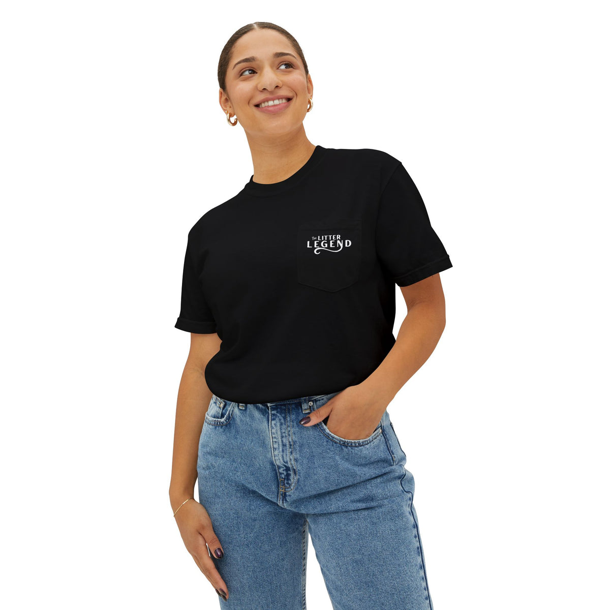 Pocket T-Shirt — Retro Western Cat Graphic Tee
